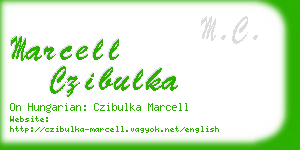 marcell czibulka business card
